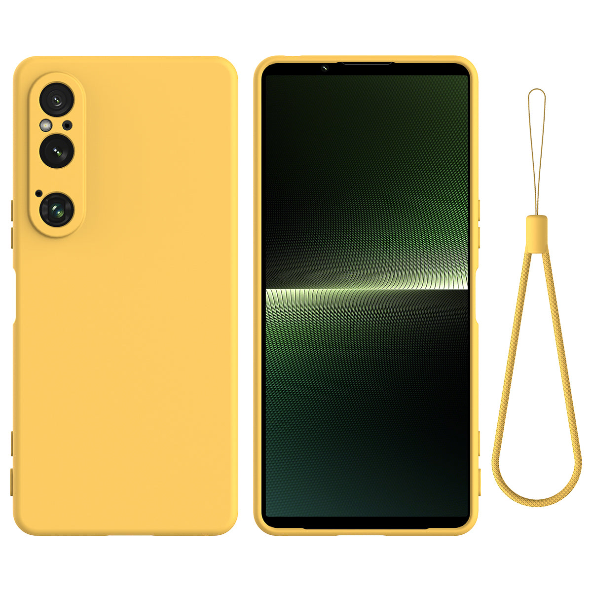 For Sony Xperia 1 VI Case Liquid Silicone Lining Cushion Drop Protection Phone Cover with Strap For Sony Xperia 1 VI Case Liquid Silicone Lining Cushion Drop Protection Phone Cover with Strap